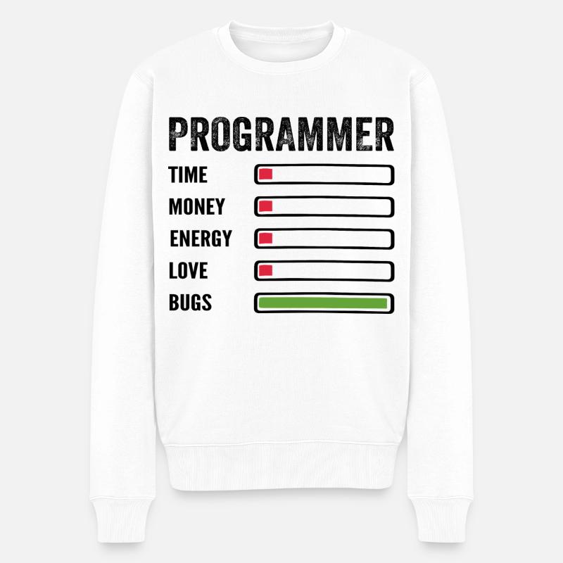 Entwickler Humor Programmierer Programmierer Programmierer - Männer Premium Bio Pullover - Weiß