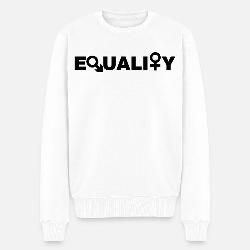 Égalité # - Pull Premium bio Homme - blanc
