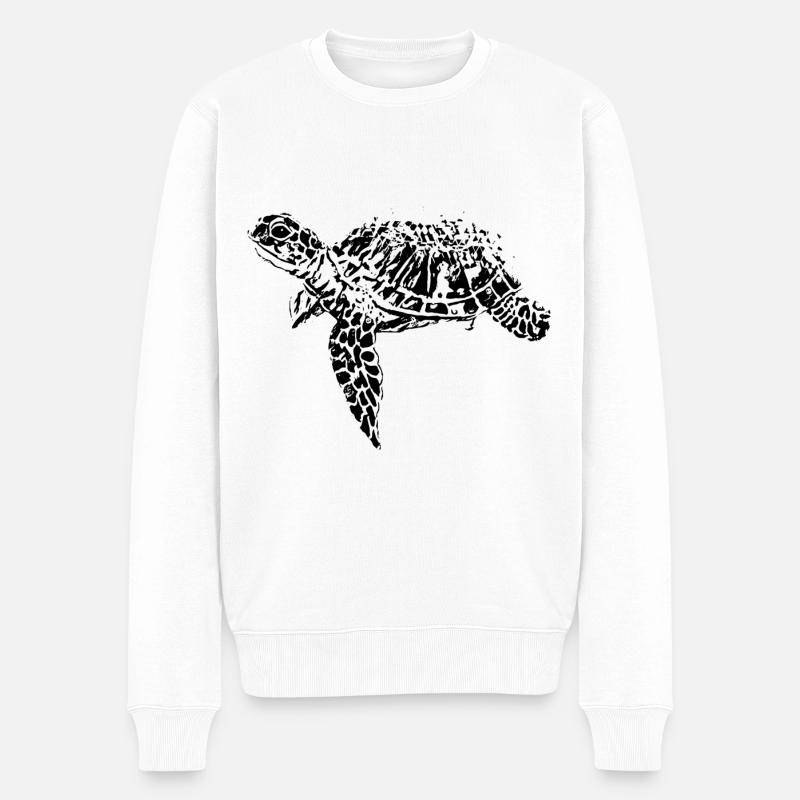 Tortue - Pull Premium bio Homme - blanc