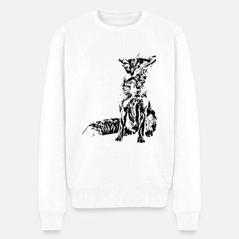 Renard - Pull Premium bio Homme - blanc