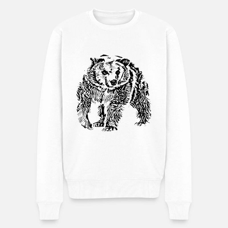 Ours - Pull Premium bio Homme - blanc