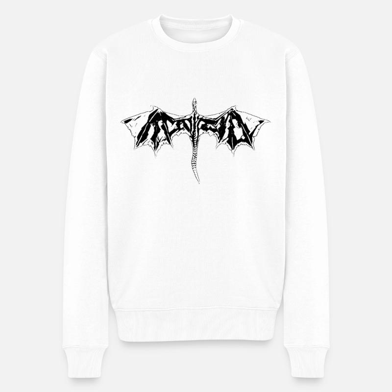 Drache - Männer Premium Bio Pullover - Weiß