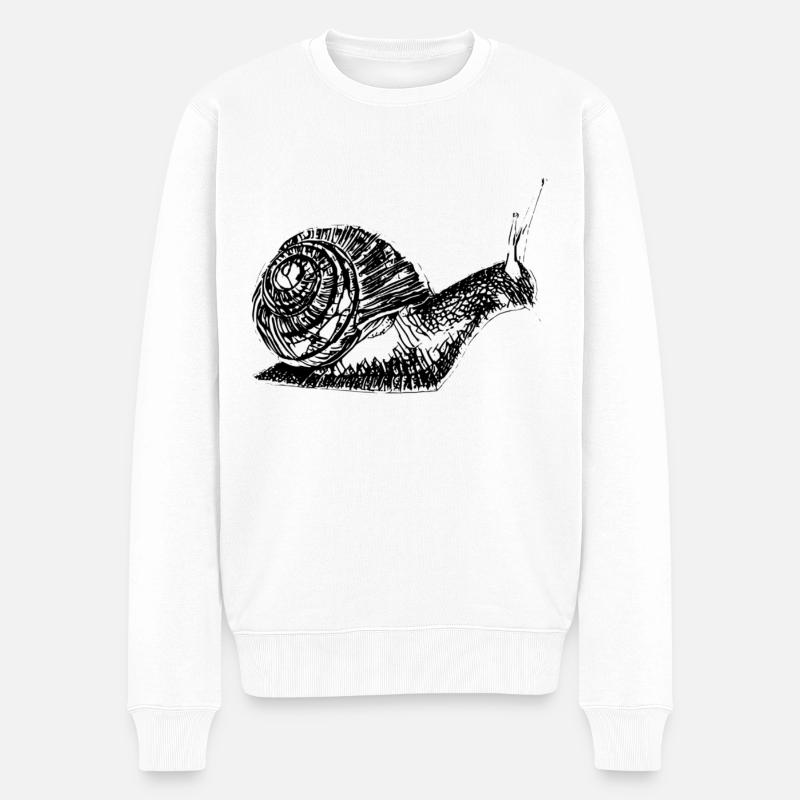 Escargot - Pull Premium bio Homme - blanc