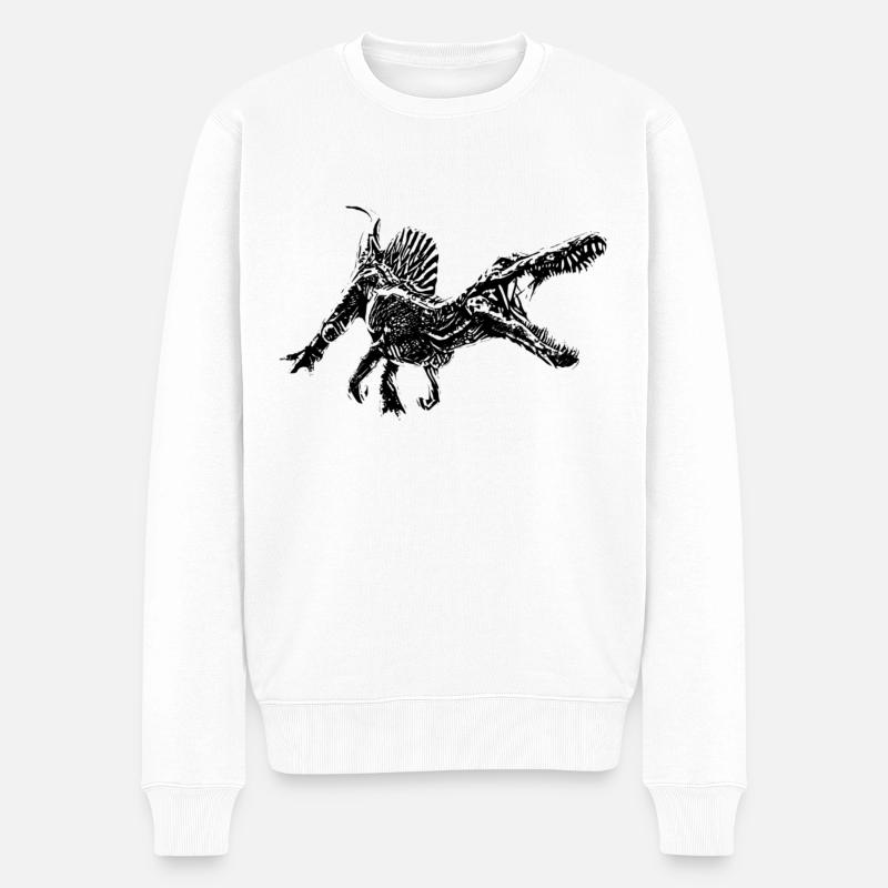 Spinosaurus - Männer Premium Bio Pullover - Weiß