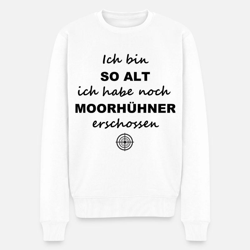 Moorhühner | Kindheit - Männer Premium Bio Pullover - Weiß