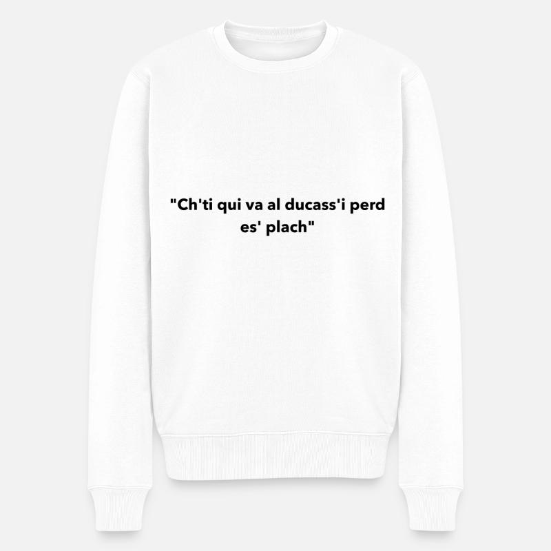 Cadeau humour expression Chti - Pull Premium bio Homme - blanc