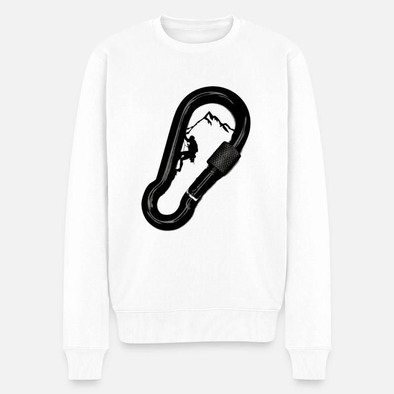 Klettern - Männer Premium Bio Pullover - Weiß
