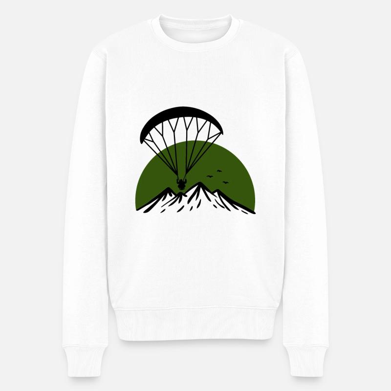 Paramotoring Retro Design - Männer Premium Bio Pullover - Weiß