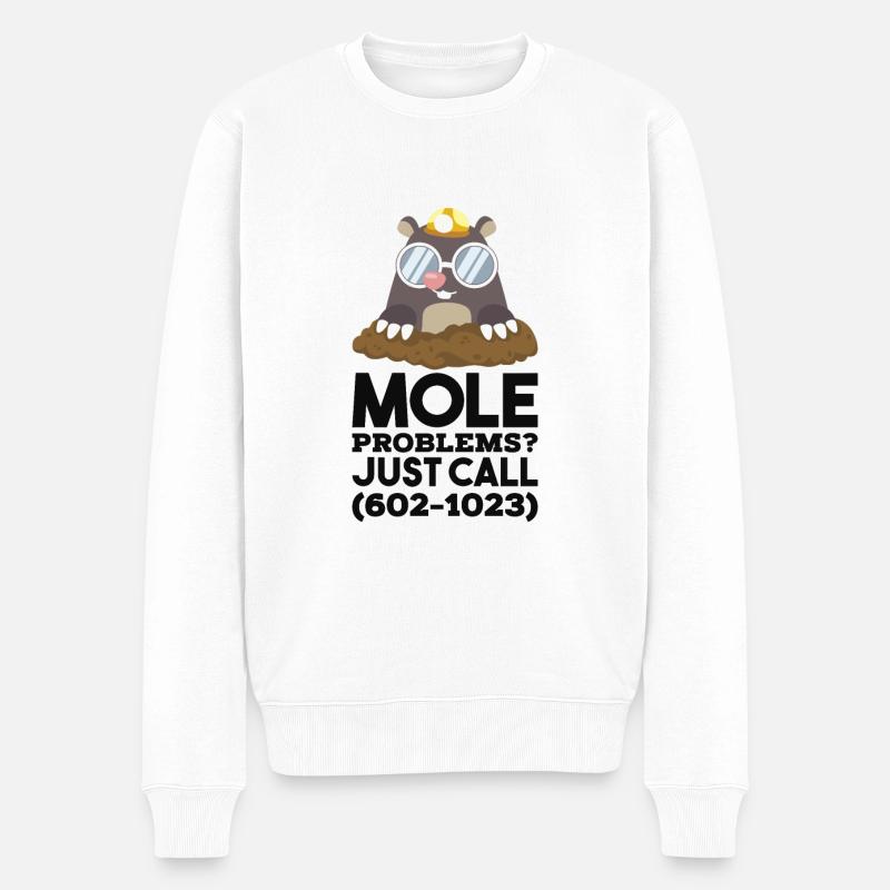 Chemie Maulwurf Maulwürfe Chemie - Männer Premium Bio Pullover - Weiß