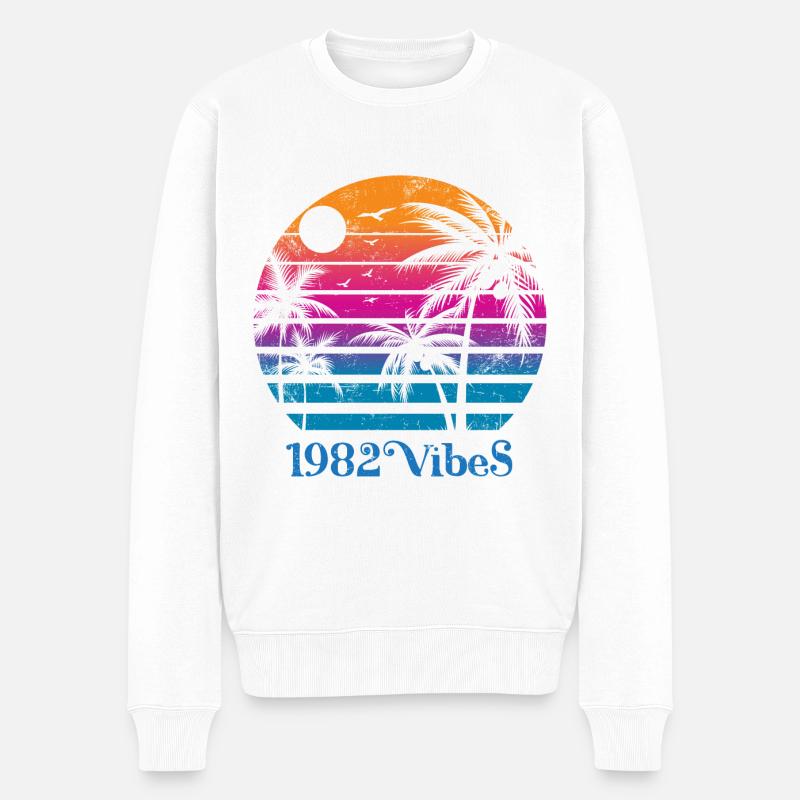 1982 Anniversaire - Pull Premium bio Homme - blanc