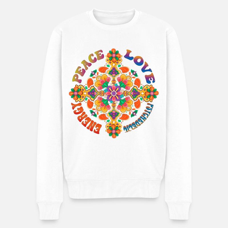 70s psychedelique - Pull Premium bio Homme - blanc