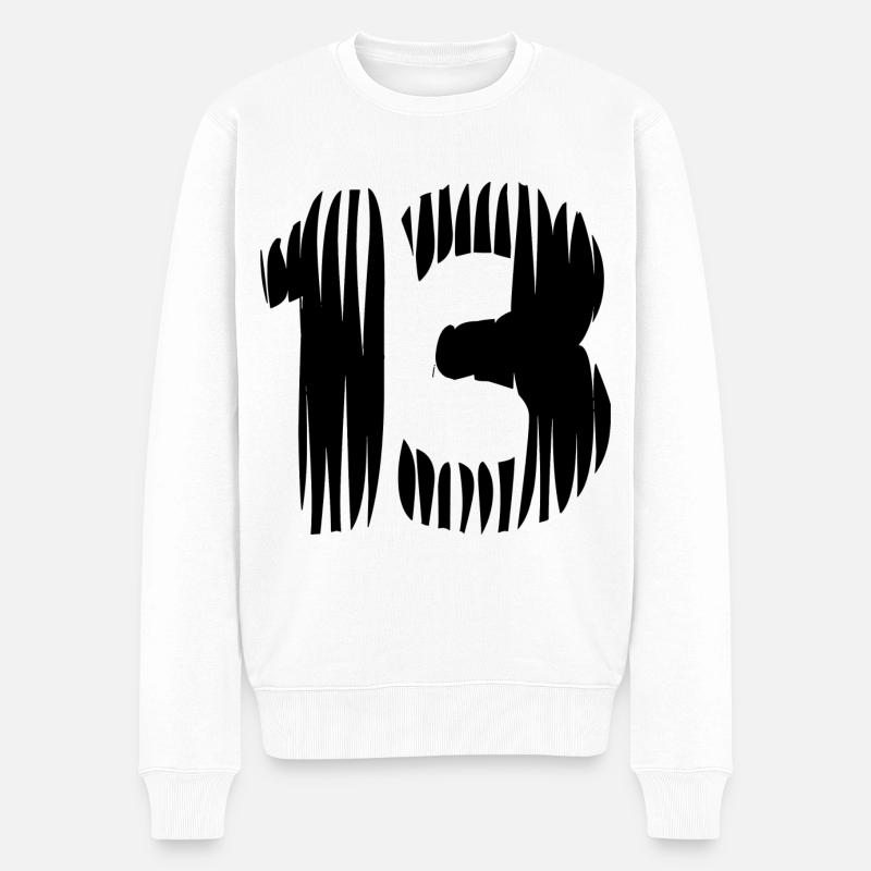 Maillot à 13 numéros - Pull Premium bio Homme - blanc