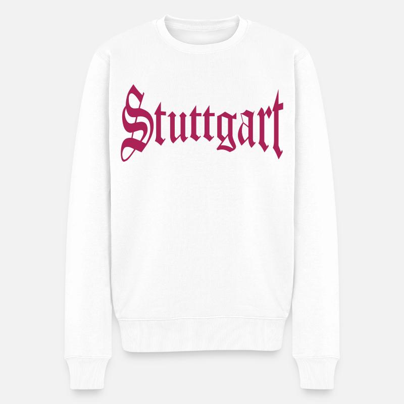 Stuttgart - Männer Premium Bio Pullover - Weiß