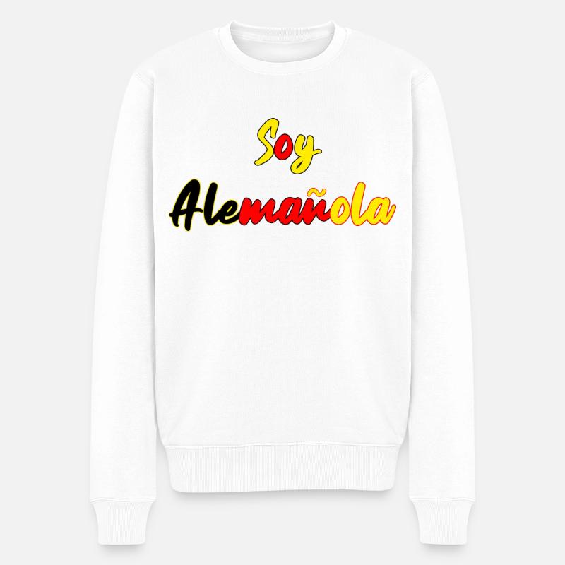 Deutsch-Spanierin Spanisch spanisch Geschenk - Männer Premium Bio Pullover - Weiß