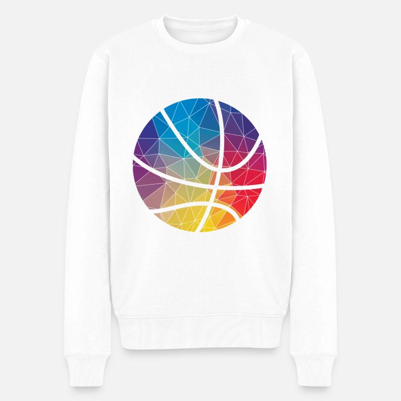 Basketball Geschenk - Männer Premium Bio Pullover - Weiß