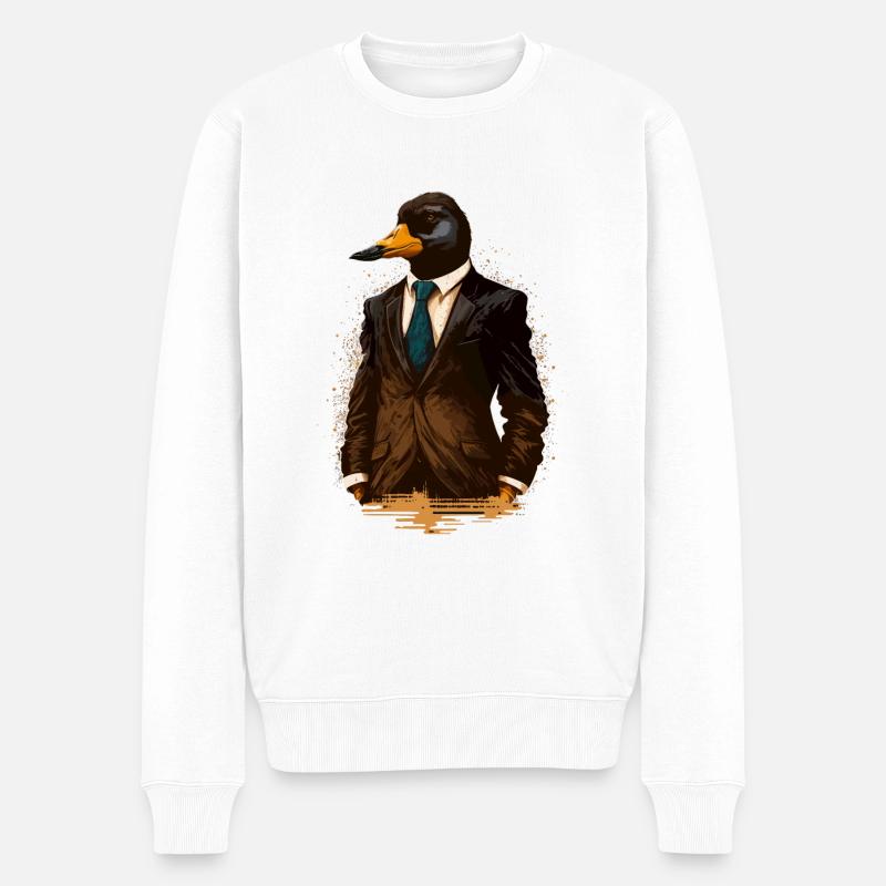 Drôle de canard - Pull Premium bio Homme - blanc