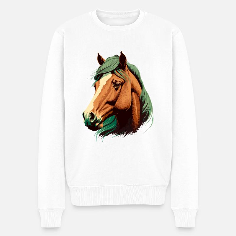 Belle jument - Pull Premium bio Homme - blanc