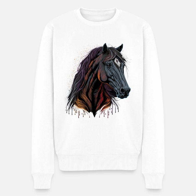 Conception de cavaliers - Pull Premium bio Homme - blanc