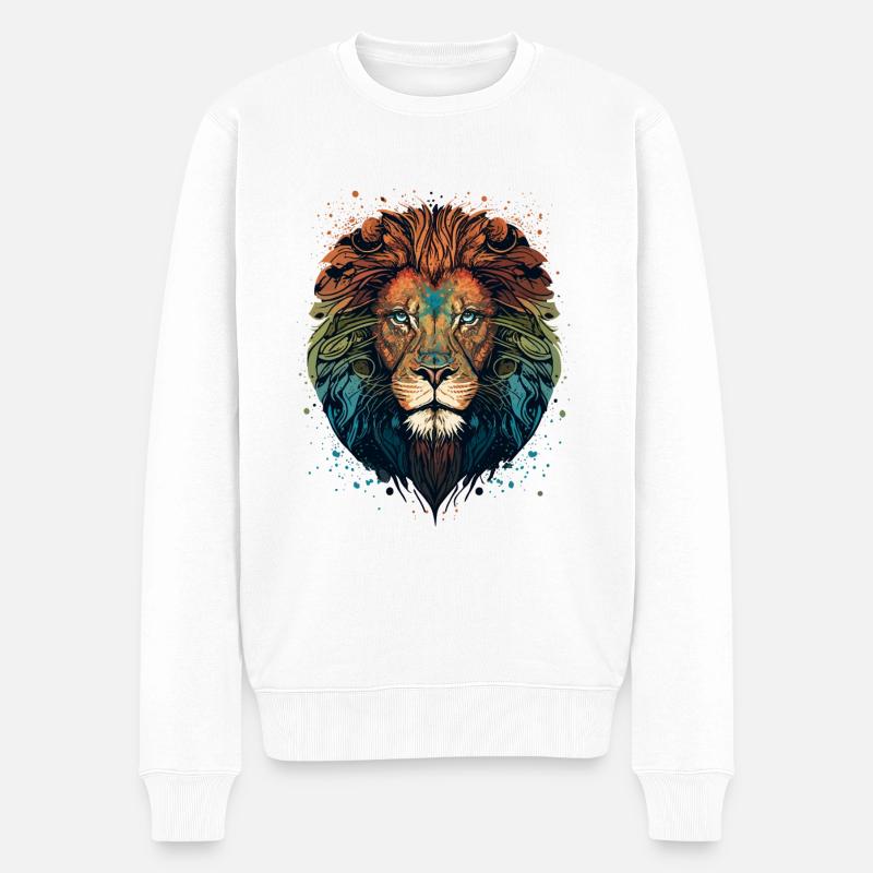 Roi de la jungle - Pull Premium bio Homme - blanc