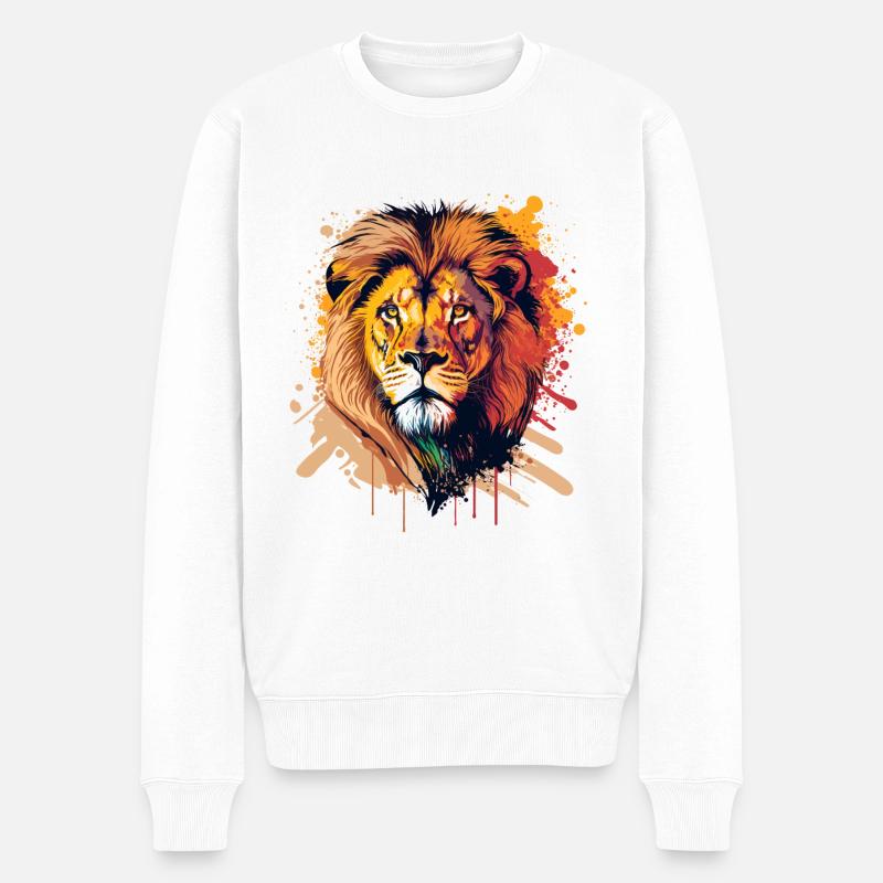Tête d’animal - Pull Premium bio Homme - blanc