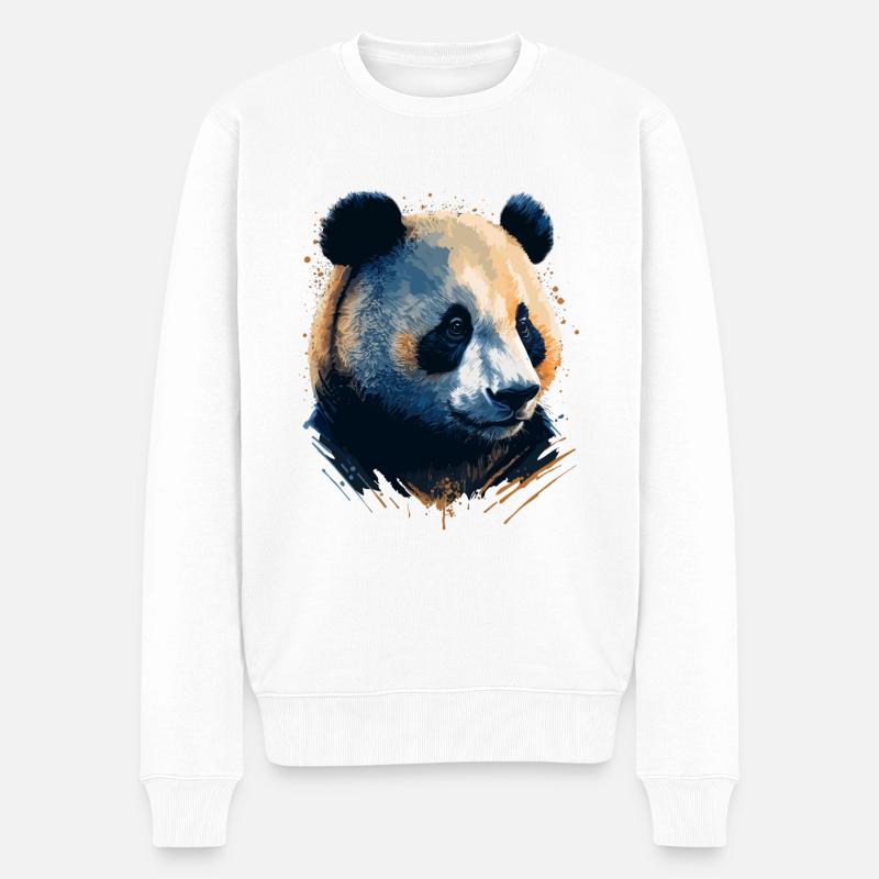 Idée cadeau Panda Bear - Pull Premium bio Homme - blanc