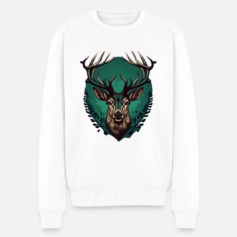 Bock - Männer Premium Bio Pullover - Weiß