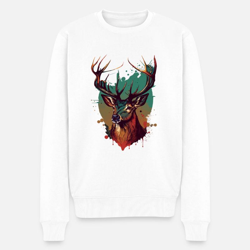 Lustig Lieber Kopf - Männer Premium Bio Pullover - Weiß