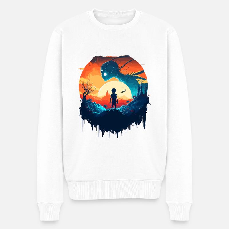 Diese Welt - Männer Premium Bio Pullover - Weiß