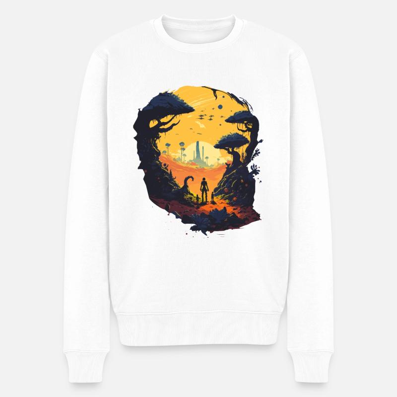 Paix extraterrestre - Pull Premium bio Homme - blanc
