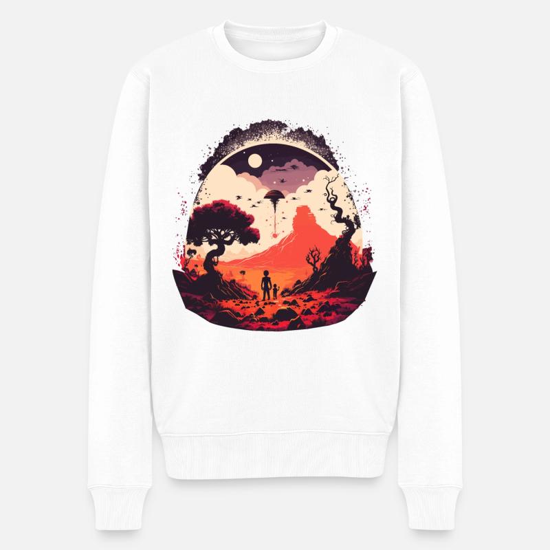 c’est là-bas - Pull Premium bio Homme - blanc