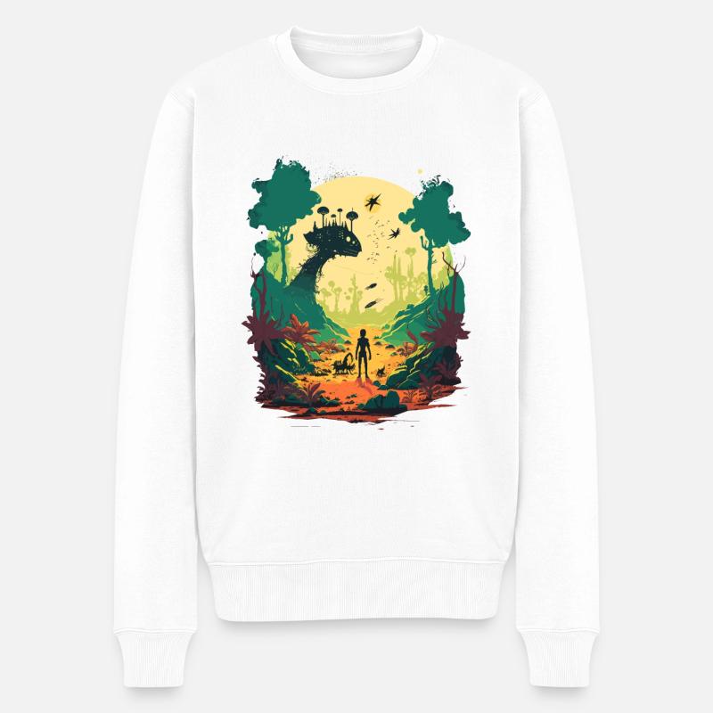 Greys - Männer Premium Bio Pullover - Weiß