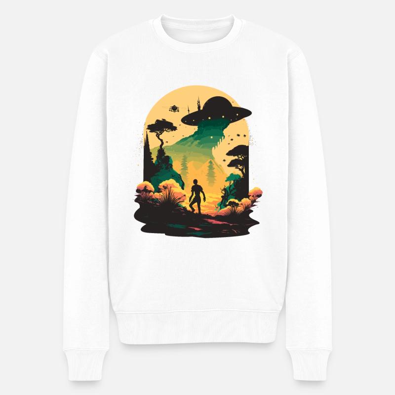 OVNI dans les bois - Pull Premium bio Homme - blanc