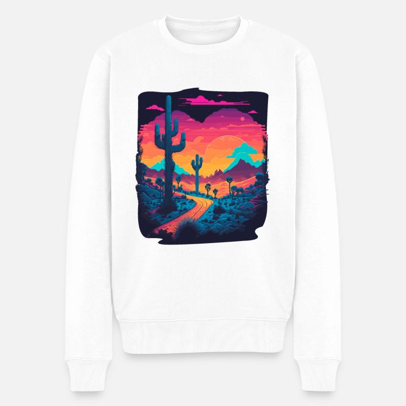 Neonland - Männer Premium Bio Pullover - Weiß
