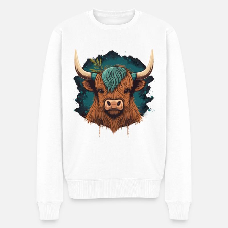 Yak - Männer Premium Bio Pullover - Weiß