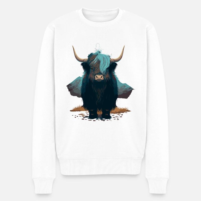Jeune Yak - Pull Premium bio Homme - blanc