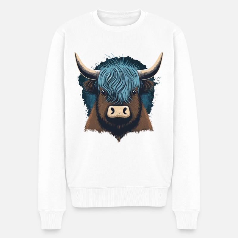 Yak - Männer Premium Bio Pullover - Weiß