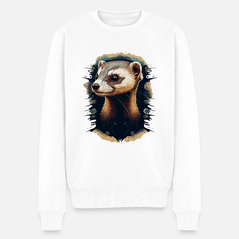 Cadeau du propriétaire de furet - Pull Premium bio Homme - blanc