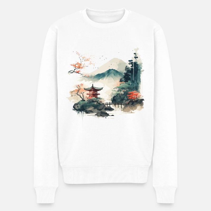 Belles œuvres d’art - Pull Premium bio Homme - blanc