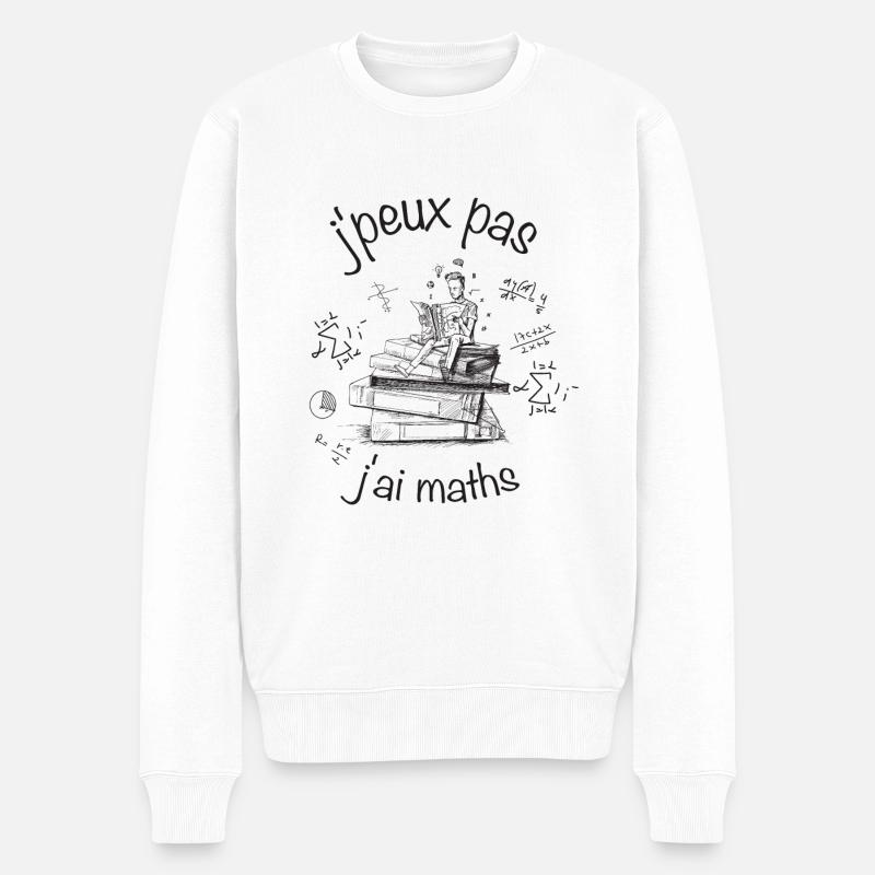 j'peux pas j'ai maths - Pull Premium bio Homme - blanc
