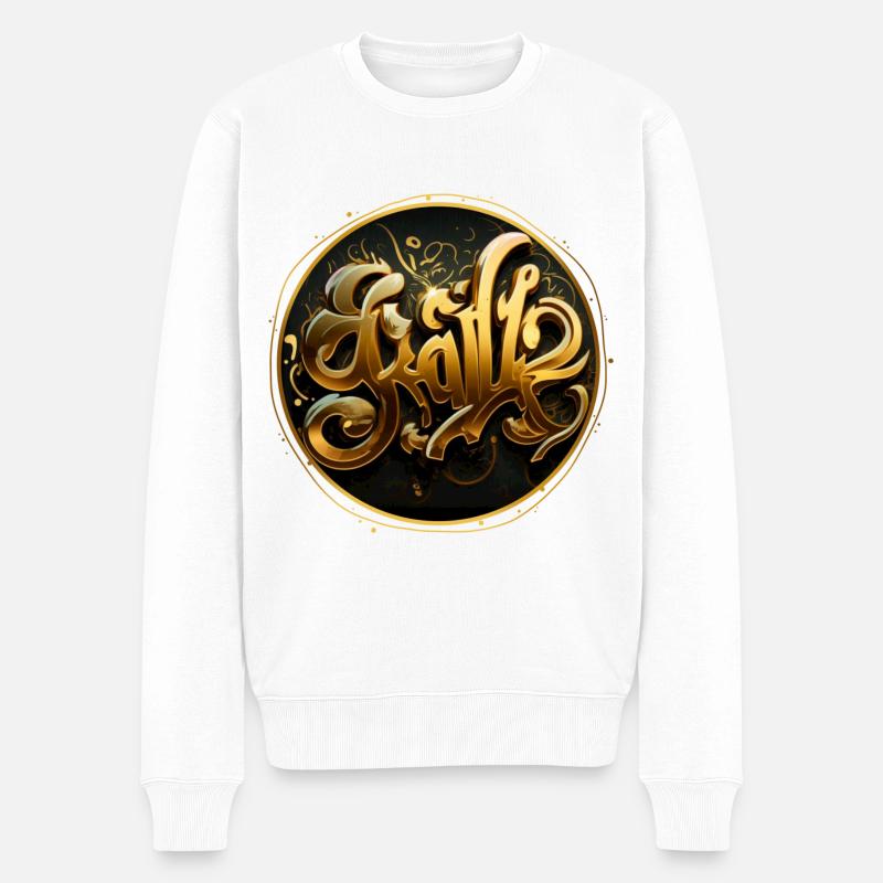 Graffiti d’or Thème 2 - Pull Premium bio Homme - blanc