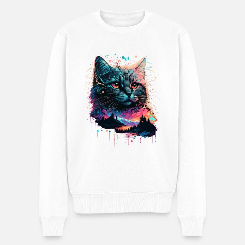 Chat de jeu - Pull Premium bio Homme - blanc