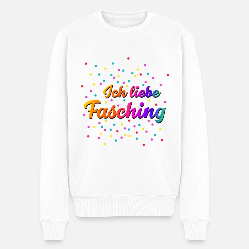 Ich liebe Fasching 2023 1 - Männer Premium Bio Pullover - Weiß