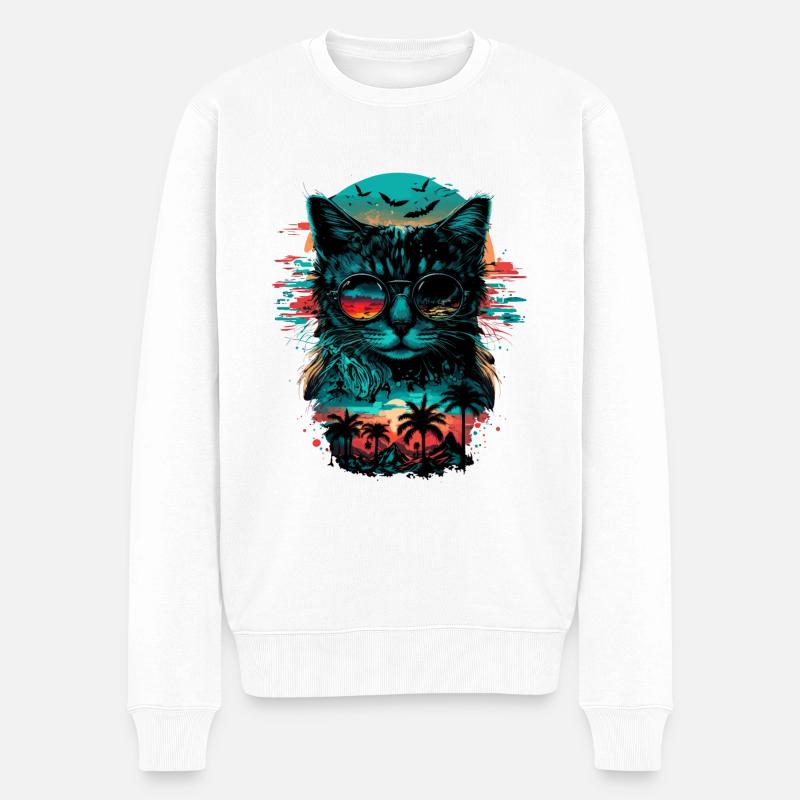 Chat du ciel - Pull Premium bio Homme - blanc