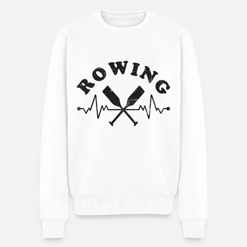 Rowing Vintage - Männer Premium Bio Pullover - Weiß