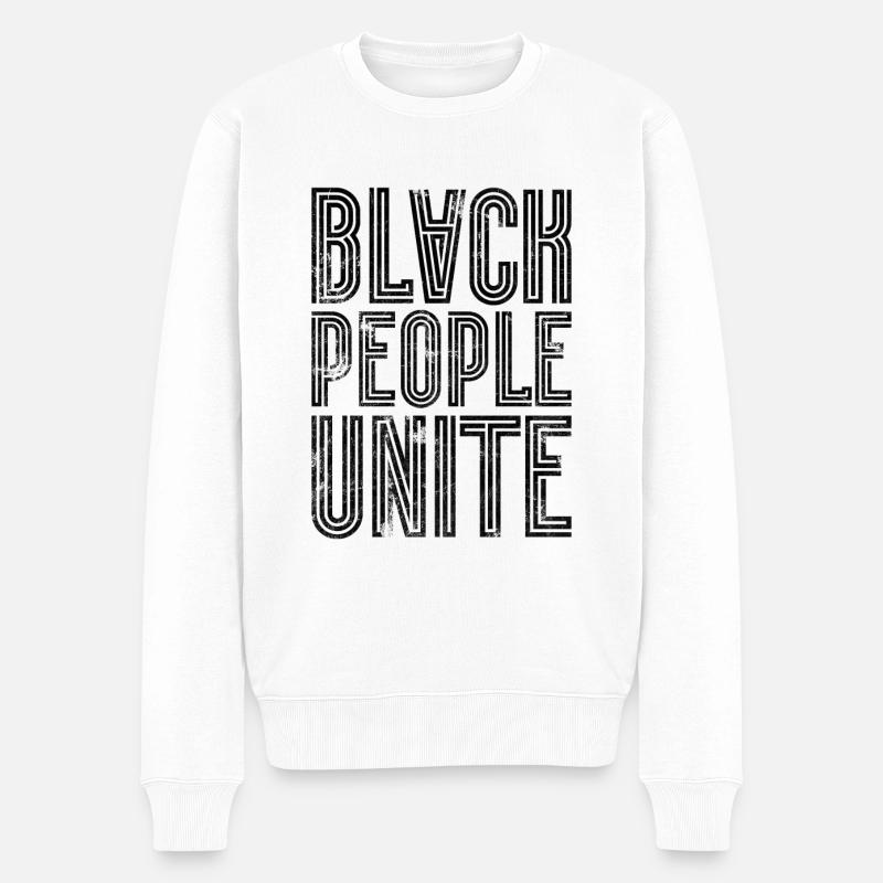 Les Noirs s’unissent - Pull Premium bio Homme - blanc