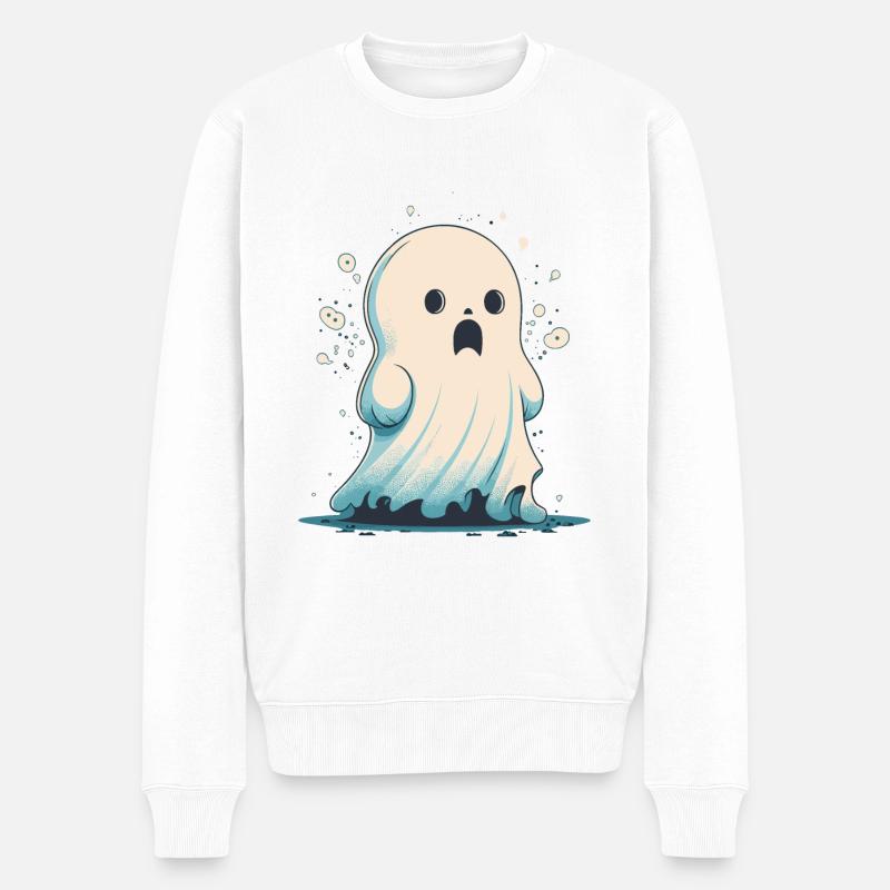 Enttäuschter Geist - Männer Premium Bio Pullover - Weiß