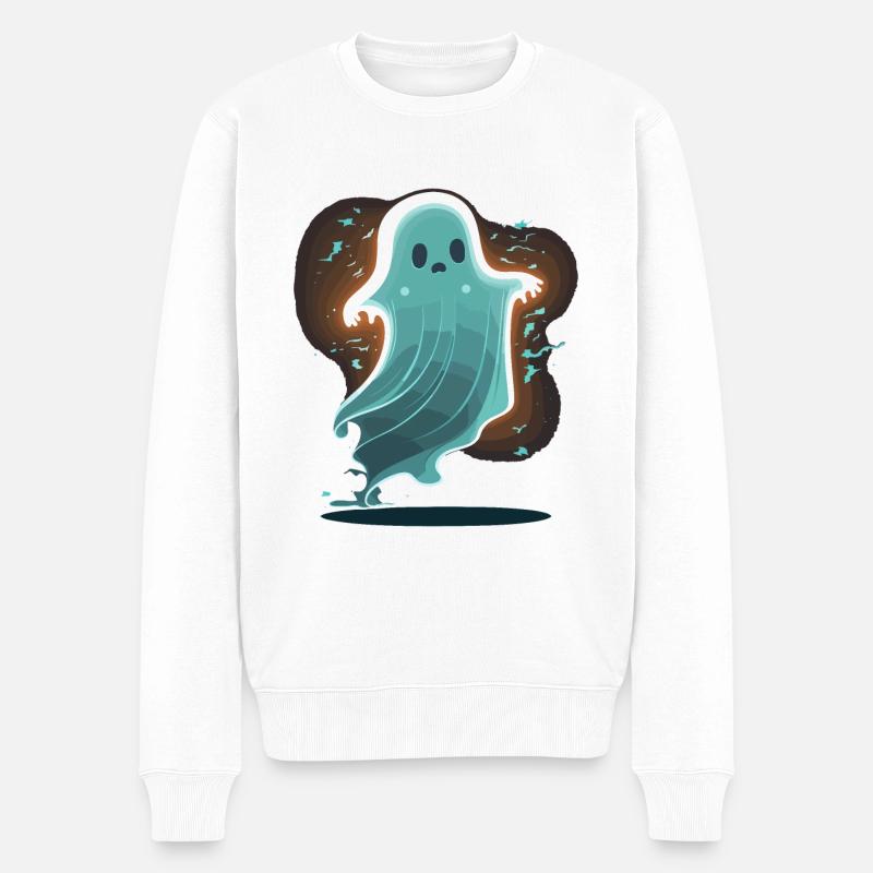 Fantôme brillant - Pull Premium bio Homme - blanc