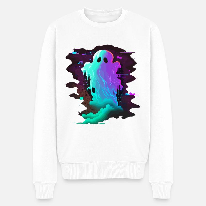 Fantôme dans les brouillards - Pull Premium bio Homme - blanc