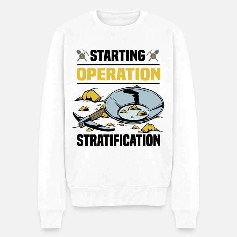 Panoramique de l’or - Pull Premium bio Homme - blanc