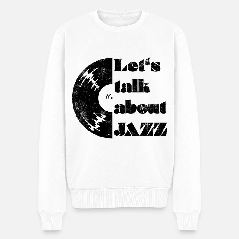 let's talk about Jazz - Männer Premium Bio Pullover - Weiß